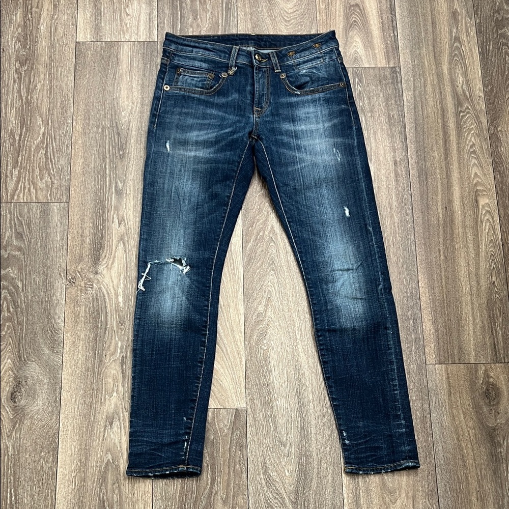 R13 Dark Blue Skinny Jeans